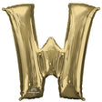 Foil Balloon Letter W White Gold