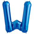 Foil Balloon Letter W Blue 34 Inch