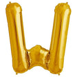 Foil Balloon Letter W Gold 34 Inch