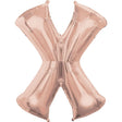 Foil Balloon Letter X Rose Gold 34 Inch