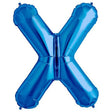 Foil Letter X Balloon Blue 34 Inch