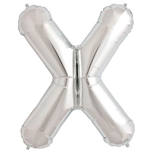 Foil Letter X Silver Balloon 34 Inch