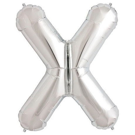 Foil Letter X Silver Balloon 34 Inch