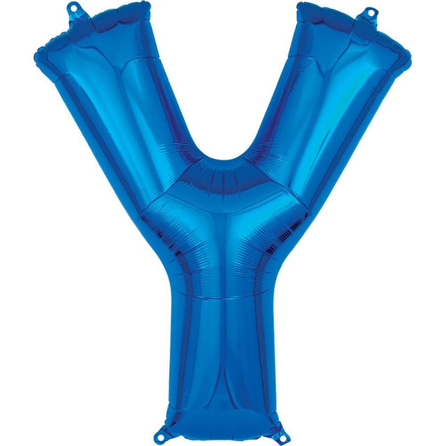 Foil Balloon Letter Y Blue 34 Inch