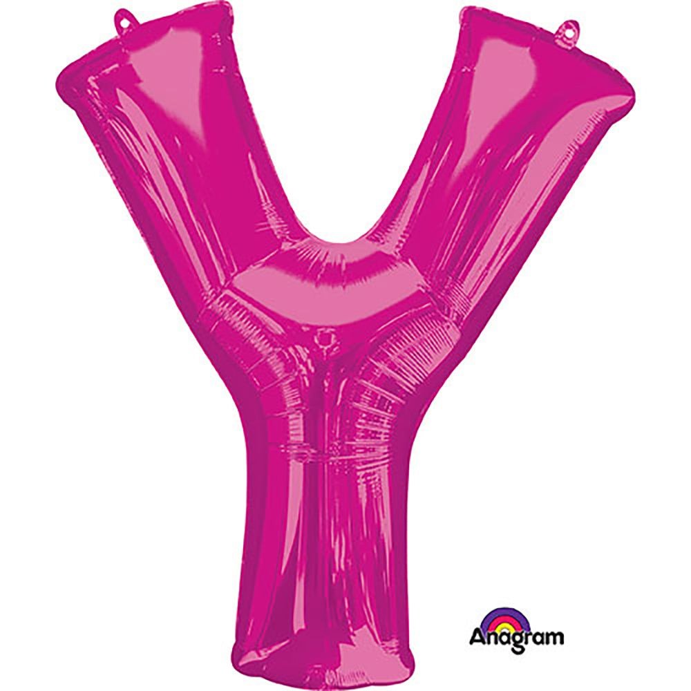 Foil Letter Y Pink Balloon