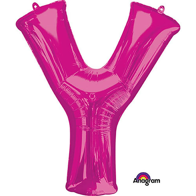 Foil Letter Y Pink Balloon