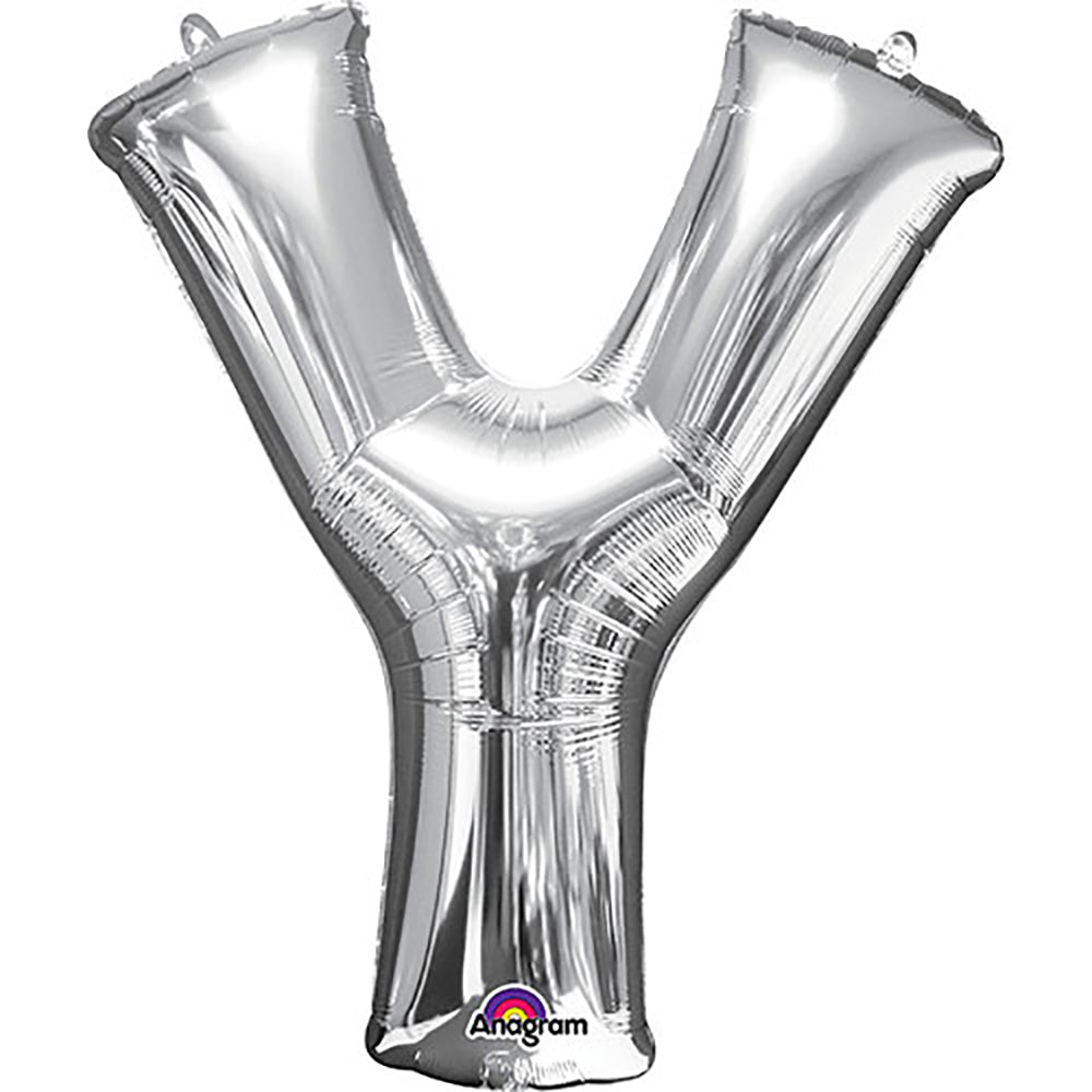Silver Foil Letter Y Balloon
