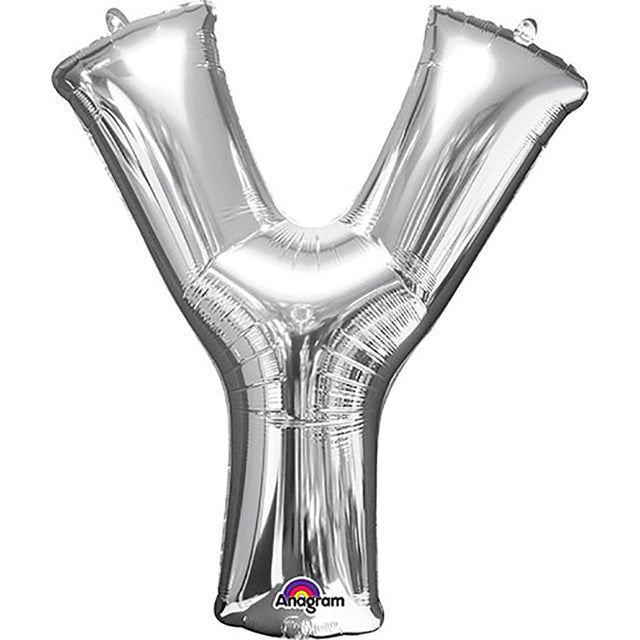 Silver Foil Letter Y Balloon