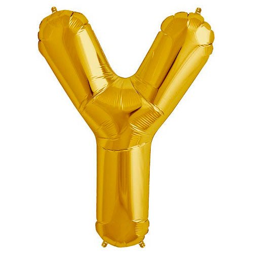 Foil Letter Y Balloon Gold 34 Inch