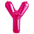 Foil Letter Y Balloon Magenta 34 Inch