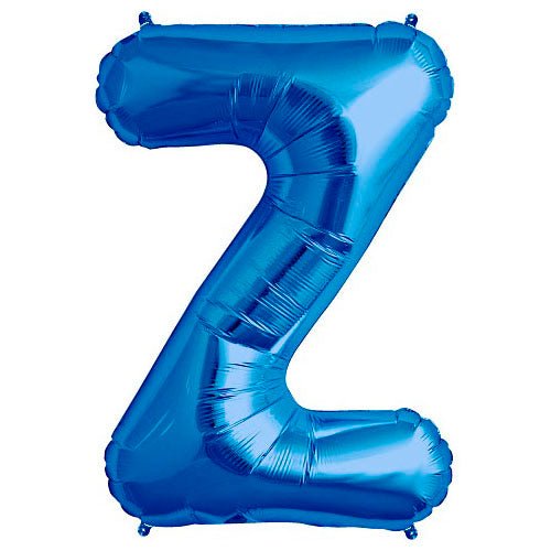 Foil Balloon Letter Z Blue 34 Inch