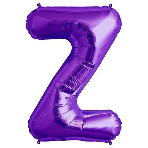 Letter Z Foil Balloon - Purple