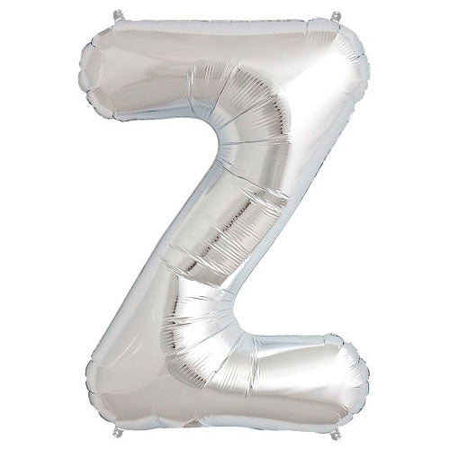 Foil Balloon Letter Z Silver 34 Inch
