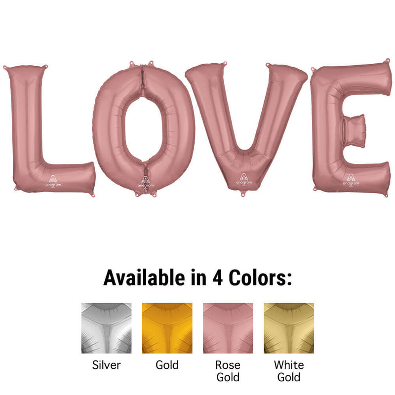 LOVE Foil Balloon Letters Kit 34 Inch