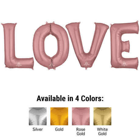 LOVE Foil Balloon Letters Kit 34 Inch