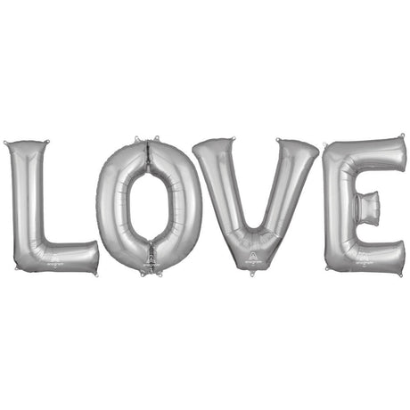 LOVE Foil Balloon Letters Kit 34 Inch