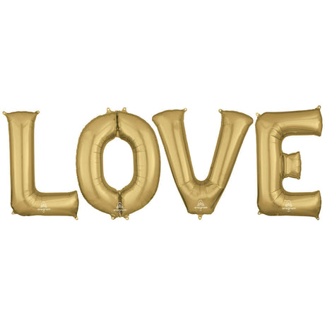 LOVE Foil Balloon Letters Kit 34 Inch