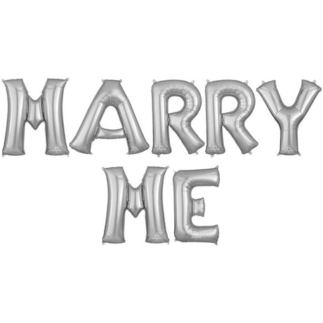 Foil Balloon MARRY ME Letters Kit