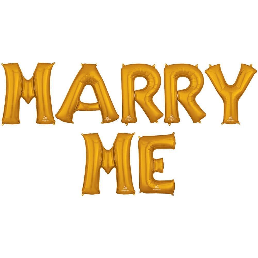 Foil Balloon MARRY ME Letters Kit