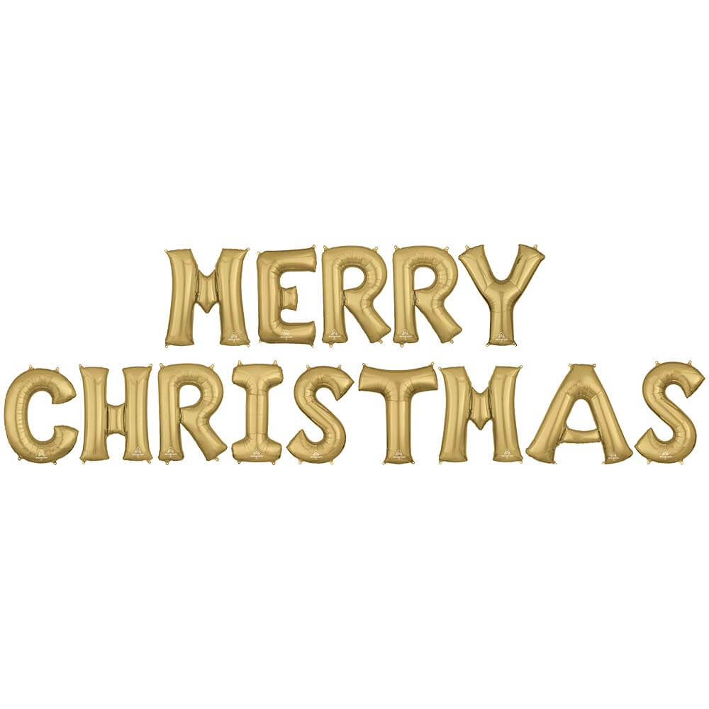 Foil Balloon Merry Christmas Letters Kit