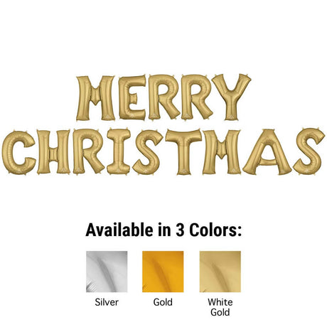 Foil Balloon Merry Christmas Letters Kit