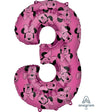Minnie Mouse Foil Number 3 Balloon