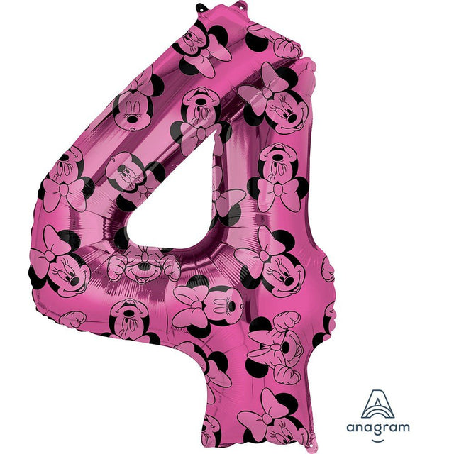 Minnie Mouse Number 4 Foil Balloon