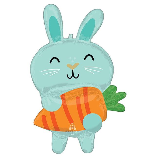 Foil Balloon Minty Bunny With Carrot