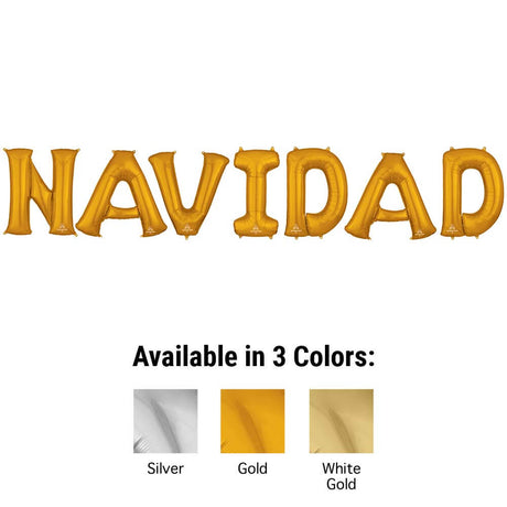 Foil Balloon NAVIDAD Letters Kit