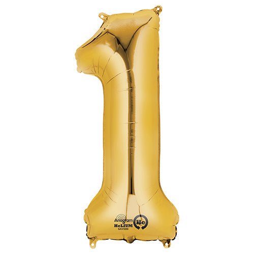 Foil Balloon Number 1 Gold