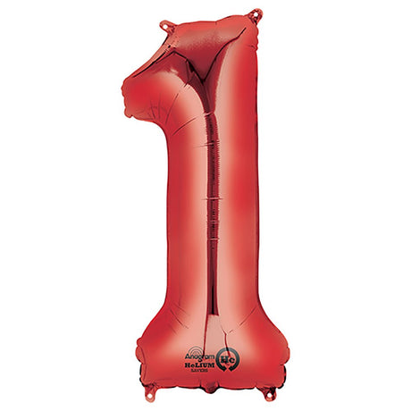 Foil Balloon Number 1 Red