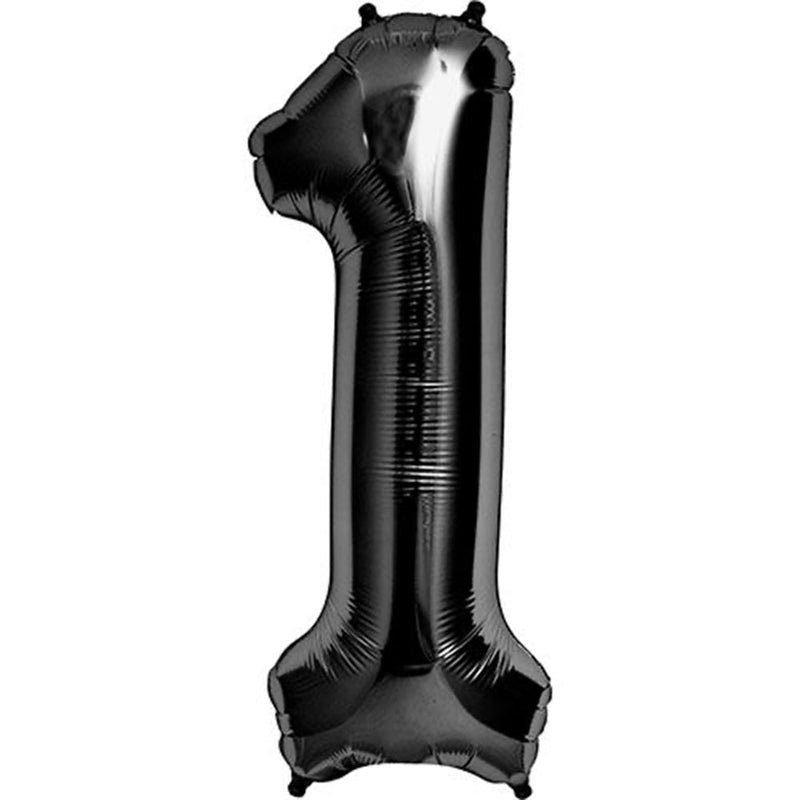 Foil Balloon Number 1 Black