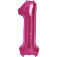 Foil Balloon Number 1 Pink