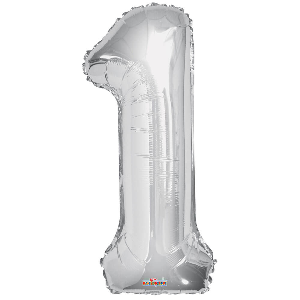 Foil Balloon Number 1 Silver