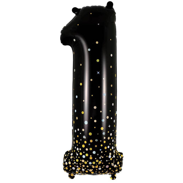 Foil Balloon Number 1 Black 34 Inch