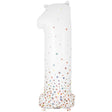 Foil Balloon Number 1 White