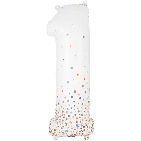 Foil Balloon Number 1 White