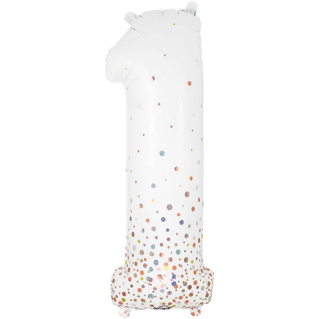Foil Balloon Number 1 White