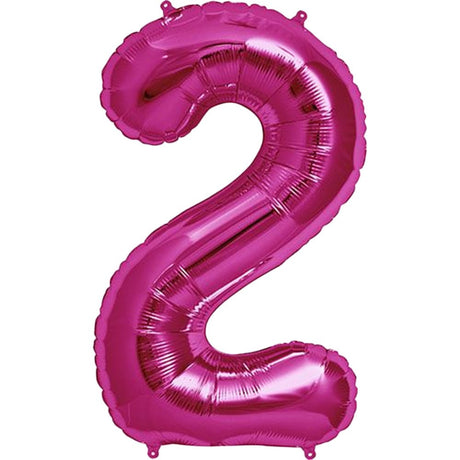 Foil Balloon Number 2 Pink