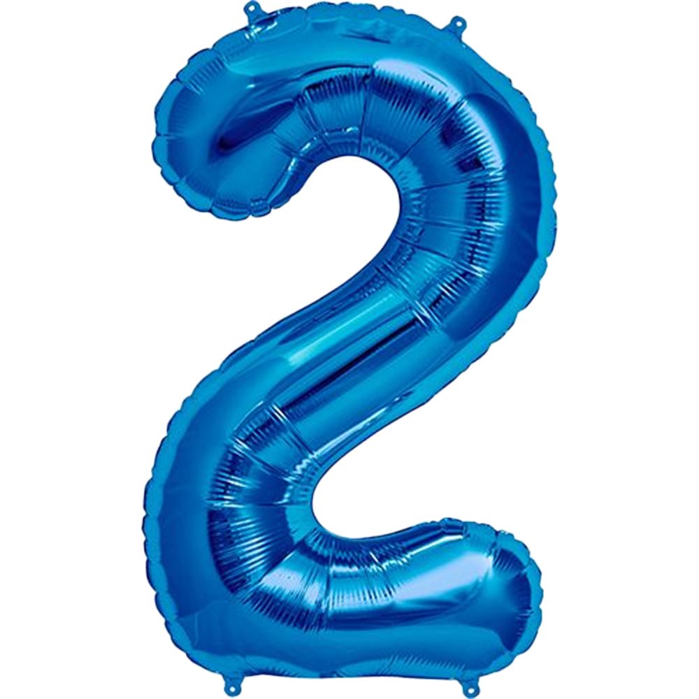 Foil Balloon Number 2 Royal Blue