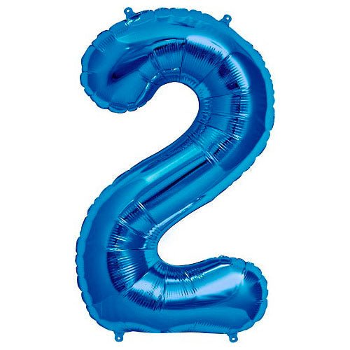 Foil Balloon Number 2 Blue 34 Inch