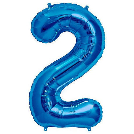 Foil Balloon Number 2 Blue 34 Inch
