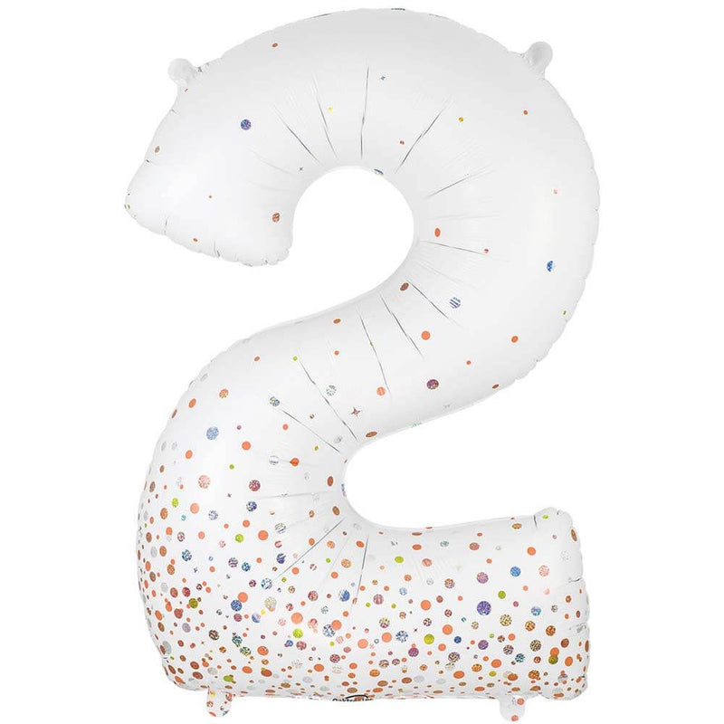 Foil Balloon Number 2 White