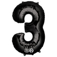 Foil Balloon Number 3 Black