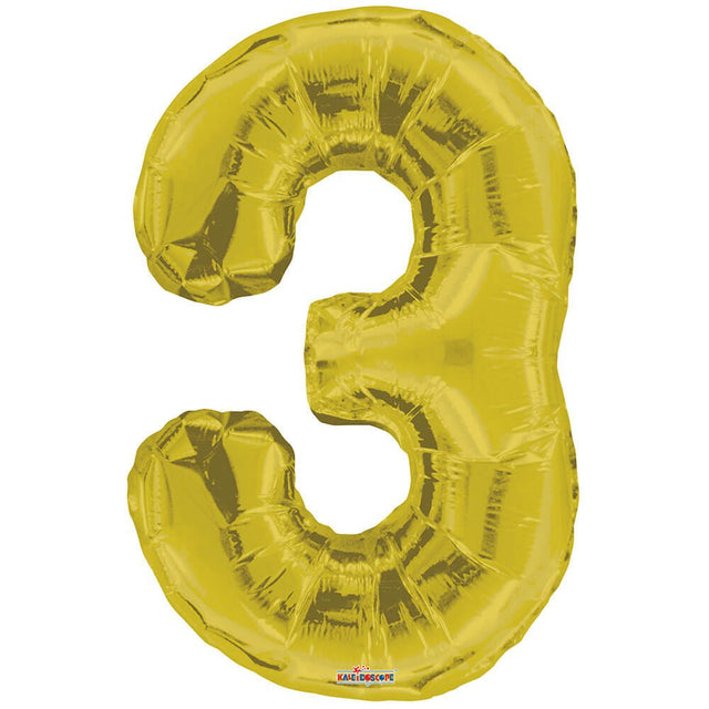 Foil Balloon Number 3 Gold
