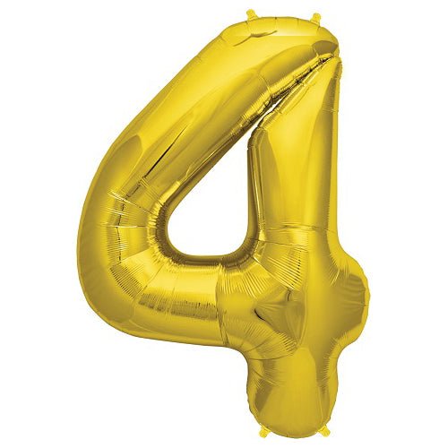 Gold Foil Number 4 Balloon