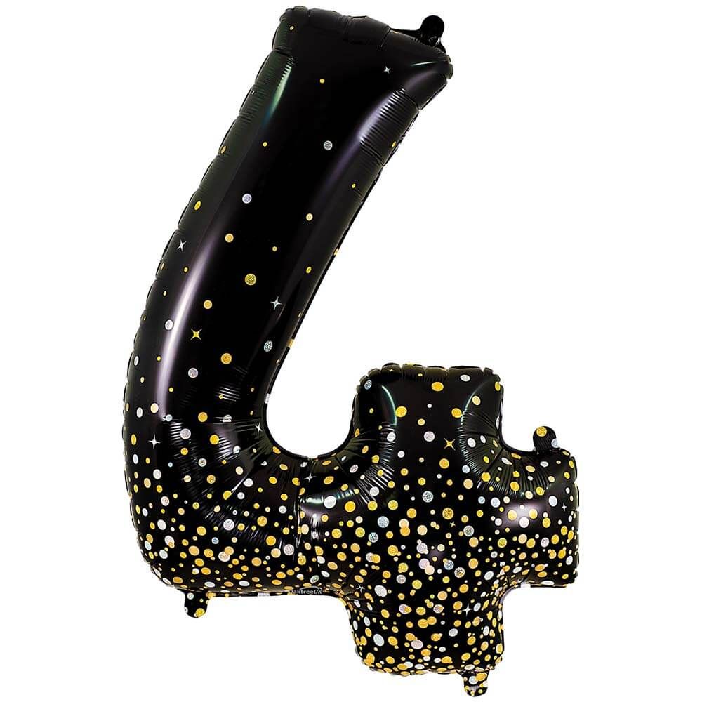 Foil Balloon Number 4 Black