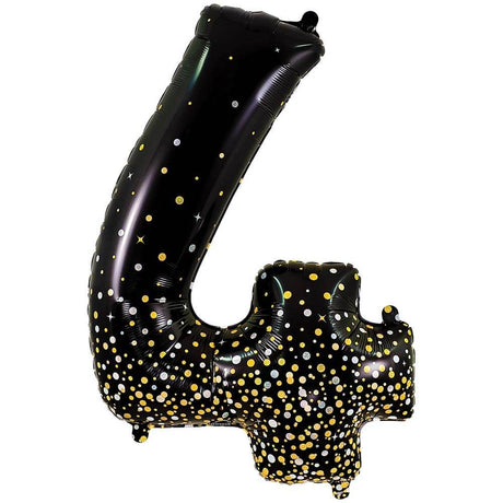 Foil Balloon Number 4 Black