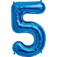 Foil Balloon Number 5 Royal Blue