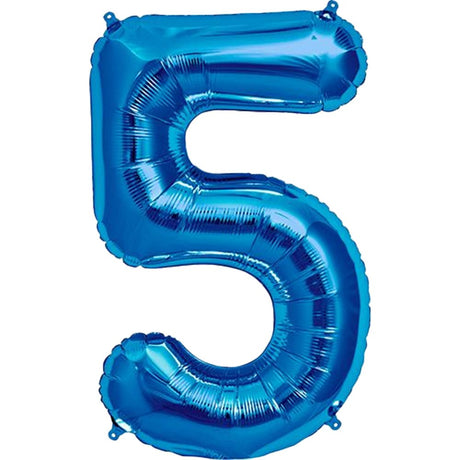 Foil Balloon Number 5 Royal Blue